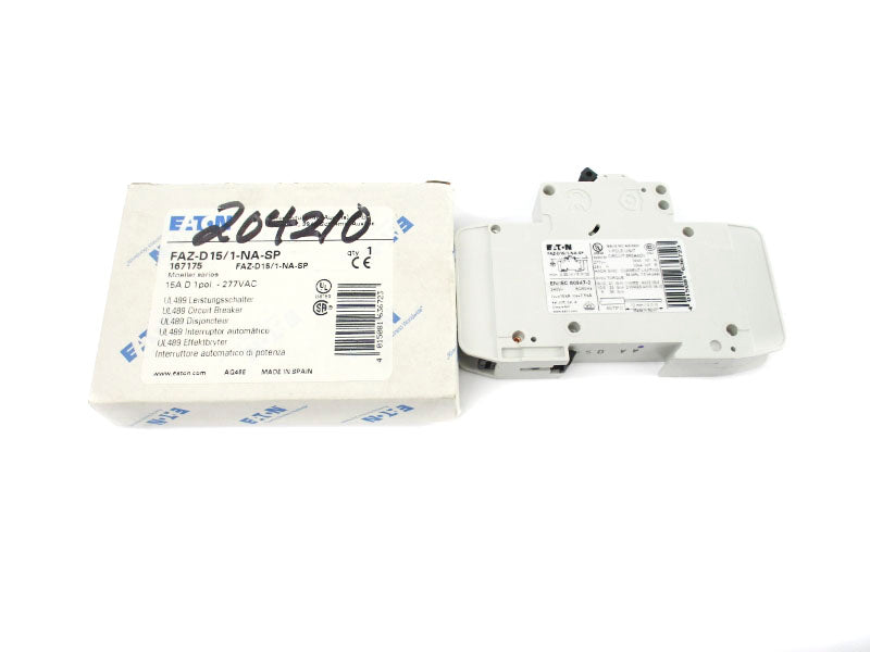 EATON FAZ-D15/1-NA-SP 167175 277VAC 15A NSMP