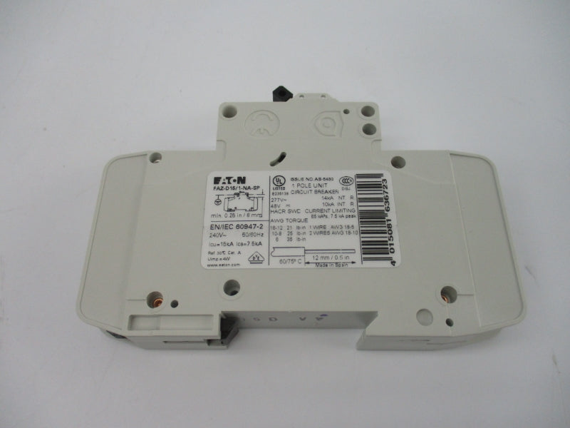 EATON FAZ-D15/1-NA-SP 167175 277VAC 15A NSMP