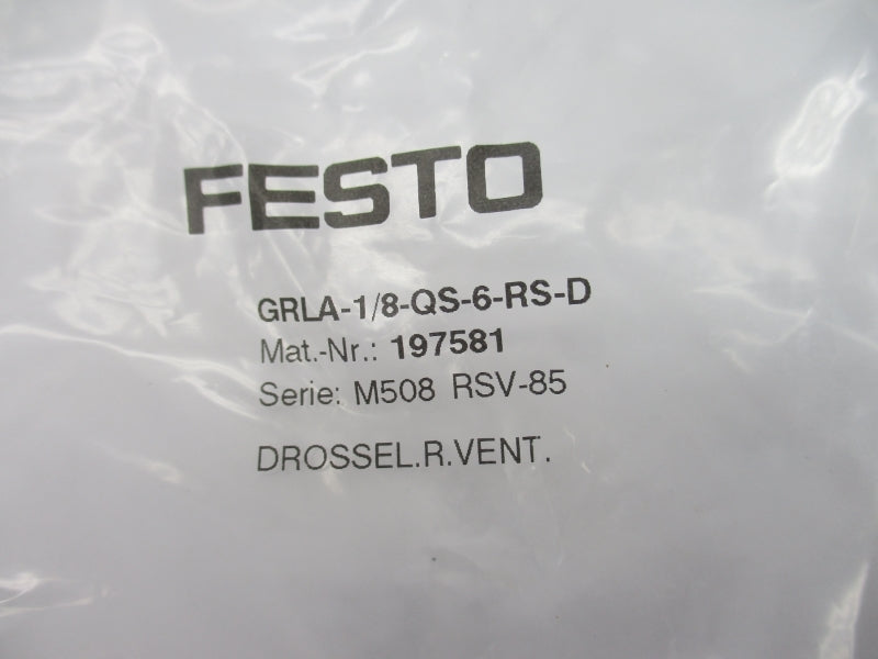 FESTO GRLA-1/8-QS-6-RS-D 197581 SER. M508 NSMP