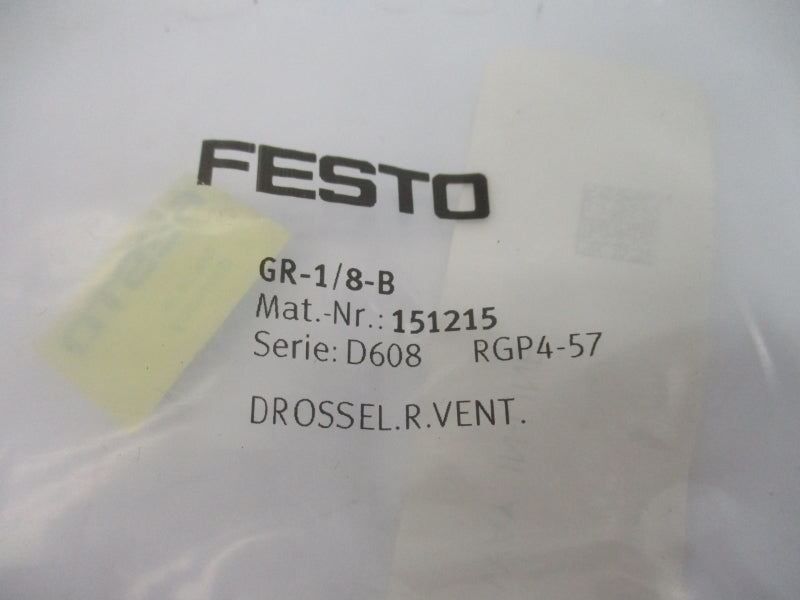 FESTO GR-1/8-B 151215 SER. D608 NSMP