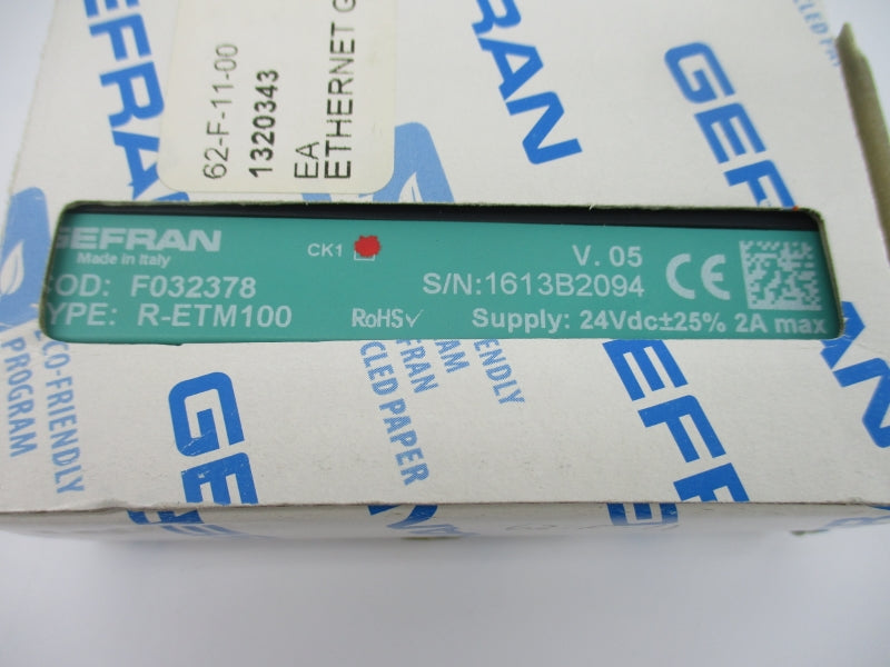 GEFRAN F032378 R-ETM100 24VDC 2A NSMP