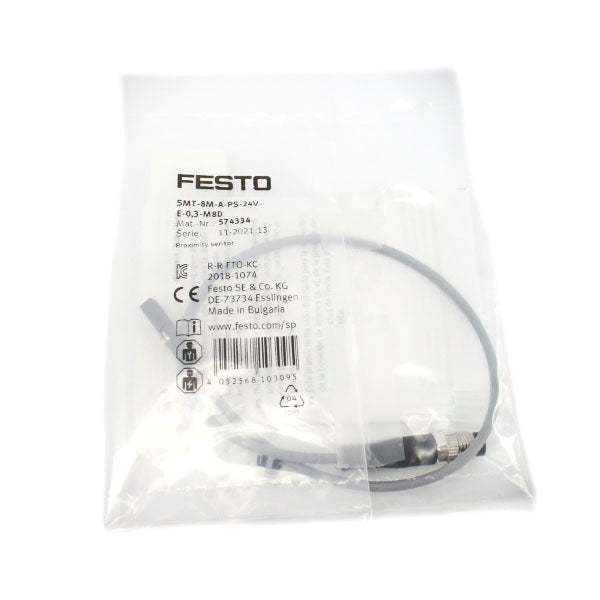 FESTO SMT-8M-A-PS-24V-E-0,3-M8D 574334 SER. 11-2021:13 NSMP