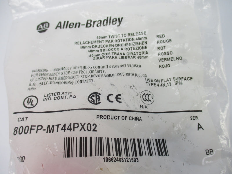 ALLEN BRADLEY 800FP-MT44PX02 SER. A NSMP