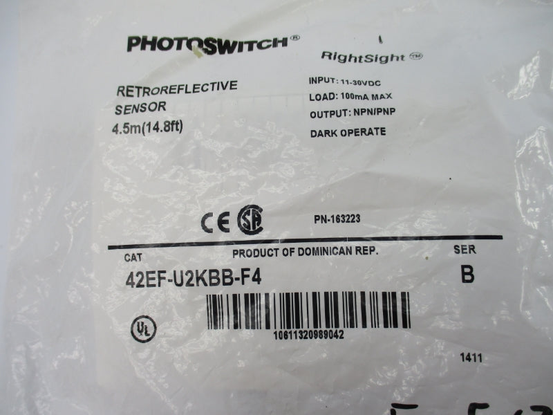 ALLEN BRADLEY 42EF-U2KBB-F4 SER. B 11-30VDC NSMP