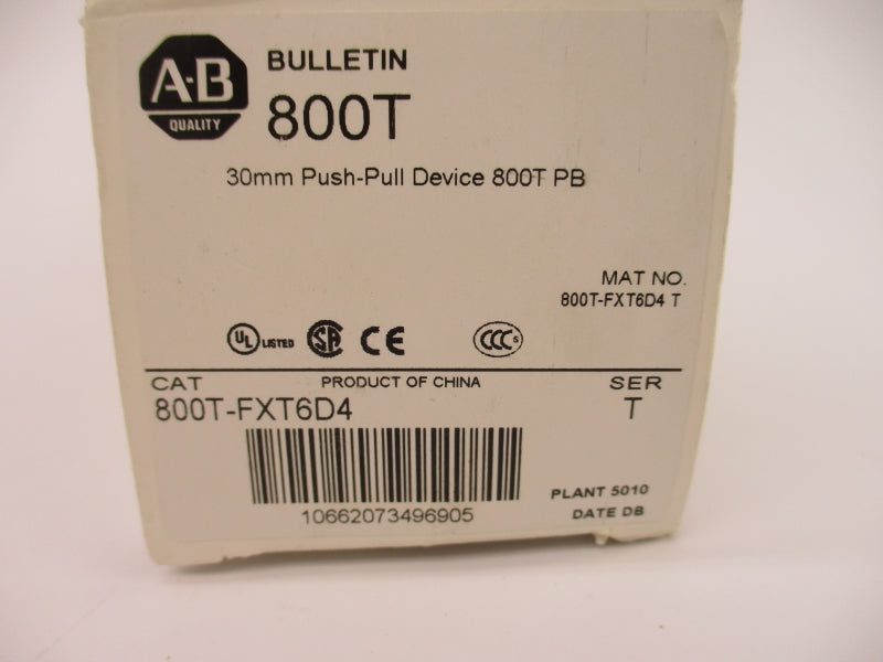 ALLEN BRADLEY 800T-FXT6D4 SER. T ( AS PICTURED) (WH) NSMP