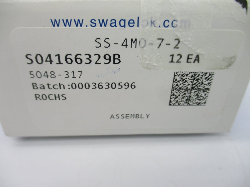 SWAGELOK SS-4M0-7-2 (PKG OF 12) NSMP