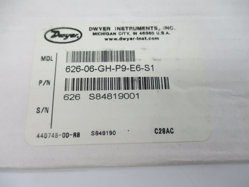 DWYER 626-06-GH-P9-E6-S1 10-30VDC 0-5PSI NSMP