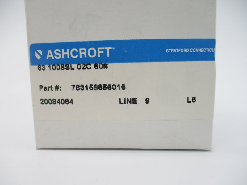 ASHCROFT 631008SL02C60# 783156656016 0-60PSI NSMP