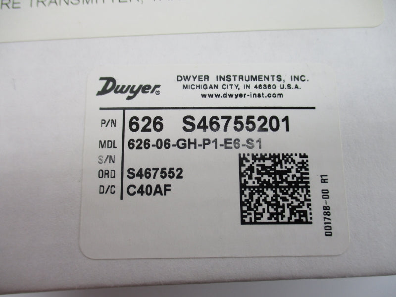 DWYER 626-06-GH-P1-E6-S1 626 10-30VDC 0-5PSI NSMP