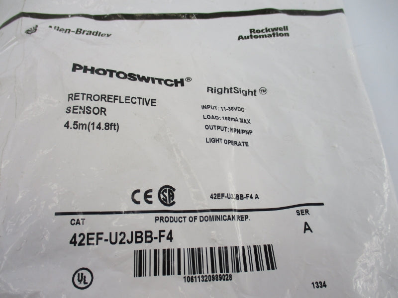 ALLEN BRADLEY 42EF-U2JBB-F4 SER. A 11-30VDC NSMP