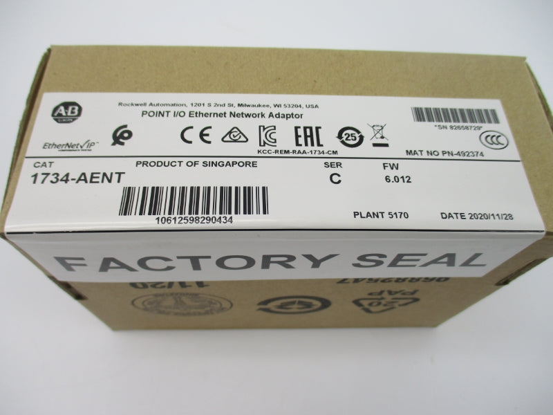 ALLEN BRADLEY 1734-AENT SER. C F/W 6.012 DATE: 2020 NSFS