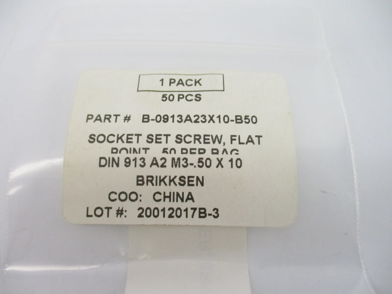 BRIKKSEN B-0913A23X10-B50 (PKG OF 50) NSMP