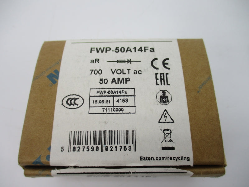 EATON FWP-50A14FA 700VAC 50A (PKG OF 10) NSMP