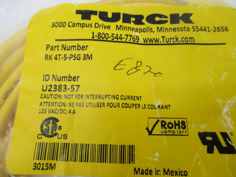 TURCK RK4T-5-PSG3M 125VAC 4A NSMP