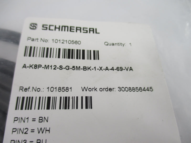 SCHMERSAL 101210560 A-K8P-M12-S-G-5M-BK-1-X-A-4-69-VA NSMP