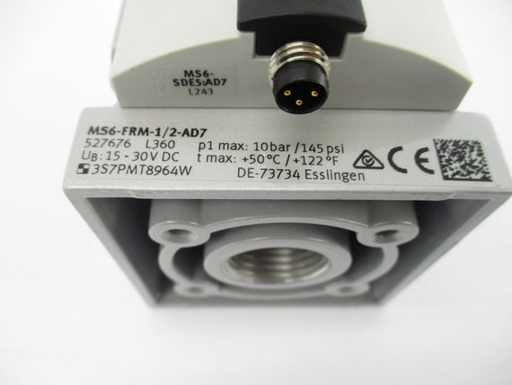 FESTO MS6-FRM-1/2-AD7 527676 15-30VDC 145PSI NSNP