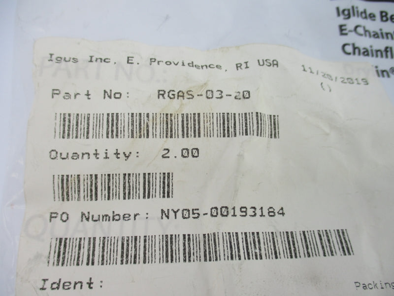 IGUS RGAS-03-20 (PKG OF 2) NSMP