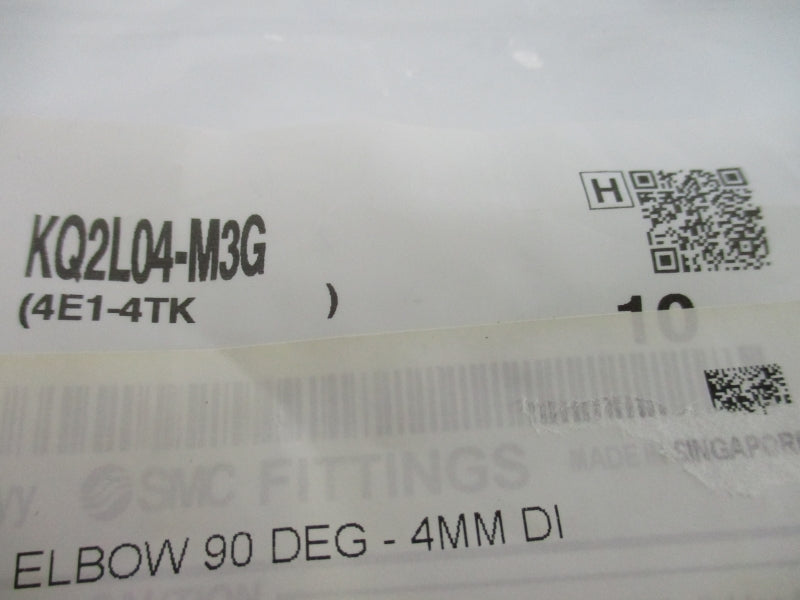 SMC KQ2L04-M3G (PKG OF 10) NSMP