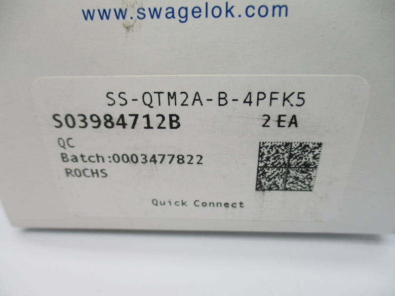 SWAGELOK SS-QTM2A-B-4PFK5 (PKG OF 2) NSMP