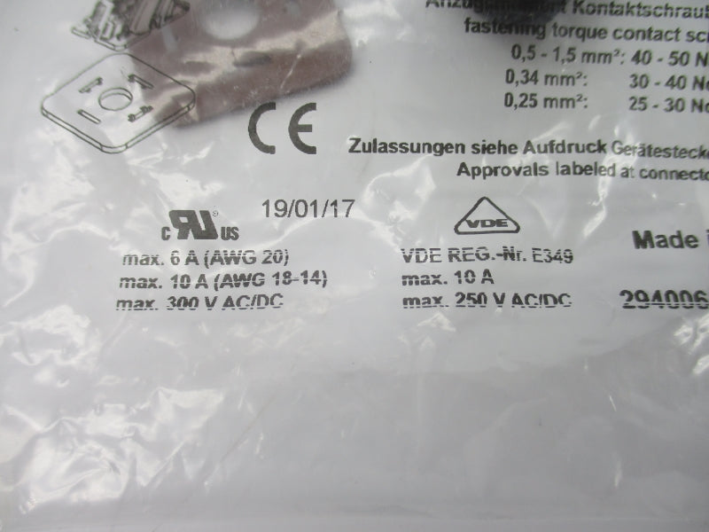 BURKERT 2518-A-BCS/US-00-3-N50-00-0-00000 314802 300VAC/DC 10A NSMP