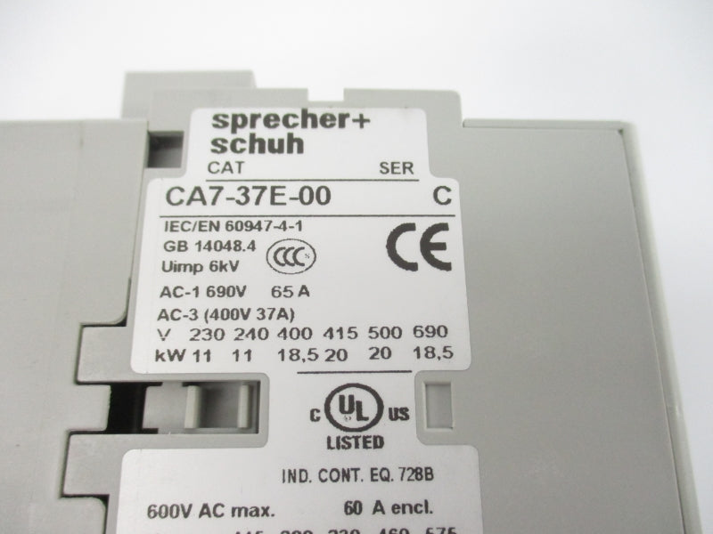 SPRECHER+SCHUH CA7-37E-00 SER. C 24VDC 65A NSNP