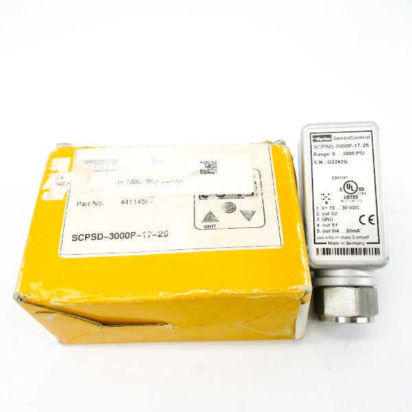 PARKER SCPSD-3000P-17-25 0-3000PSI 15-30VDC NSMP