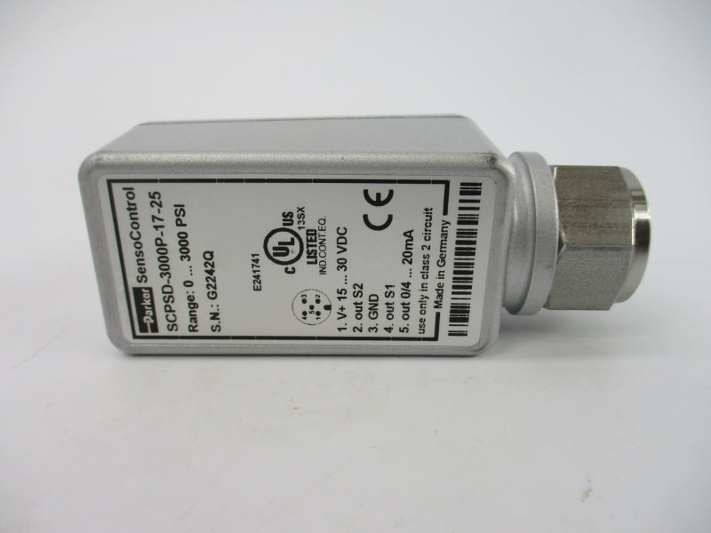 PARKER SCPSD-3000P-17-25 0-3000PSI 15-30VDC NSMP