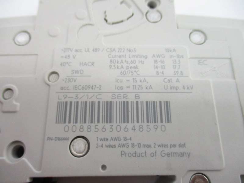 SPRECHER+SCHUH L9-3/1/C SER. B 277VAC 3A NSNP