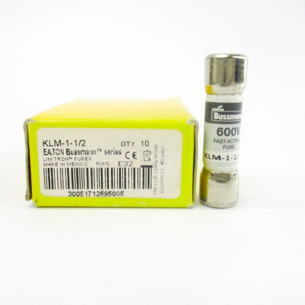 BUSSMANN KLM-1-1/2 600VAC/DC 1-1/2A (PKG OF 10) NSMP