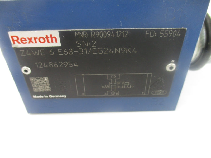 REXROTH Z4WE6E68-31/EG24N9K4 R900941212 (AS PICTURED) NSNP