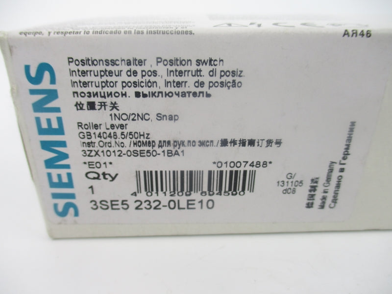 SIEMENS 3SE5232-0LE10 15-230VAC 1.5A NSMP