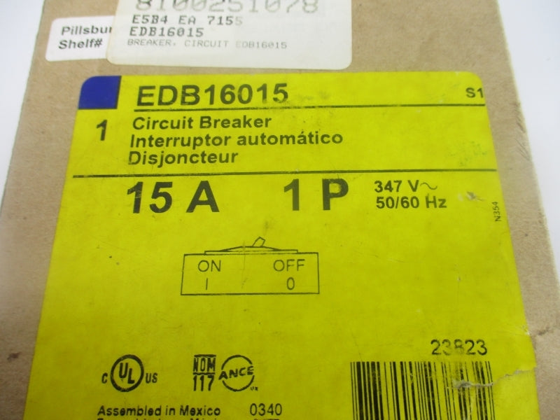 SQUARE D EDB16015 347V 15A NSMP