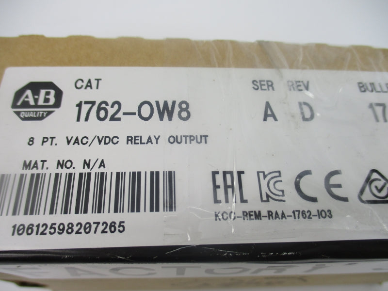 ALLEN BRADLEY 1762-OW8 SER. A DATE: 2015 NSFS