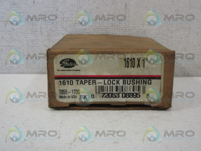 GATES 7858-1700 1610 TAPER LOCK BUSHING 1" *NEW IN BOX*