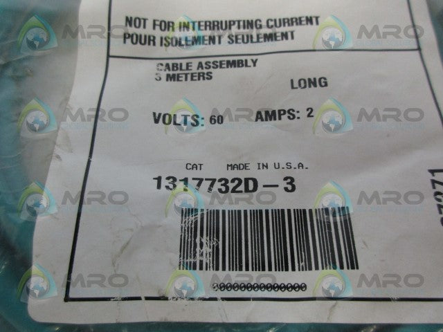 COOPER 1317732D-3 CABLE ASSEMNLY *NEW IN FACTORY BAG*