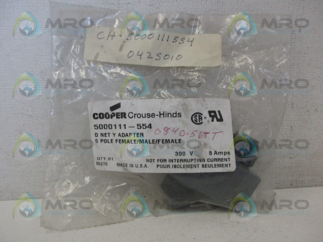 COOPER 5000111-554 Y ADAPTER *NEW IN FACTORY BAG*