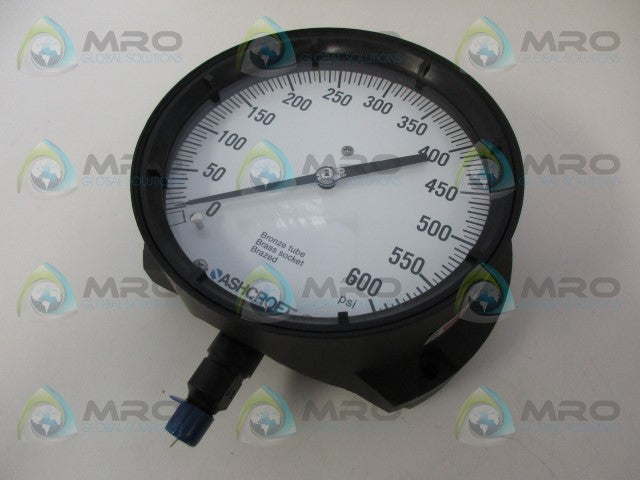 ASHCROFT 60-1379-AS-02L-600# PRESSURE GAUGE *NEW IN BOX*
