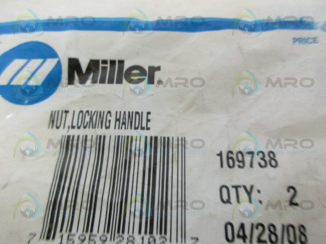 MILLER 169738 NUT,LOCKING HANDLE PK OF 2 *NEW IN FACTORY BAG*