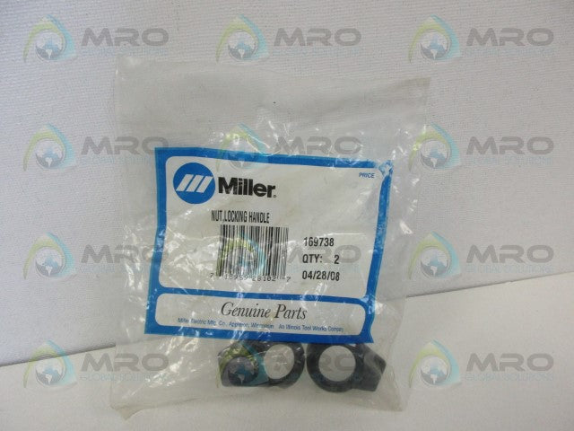MILLER 169738 NUT,LOCKING HANDLE PK OF 2 *NEW IN FACTORY BAG*