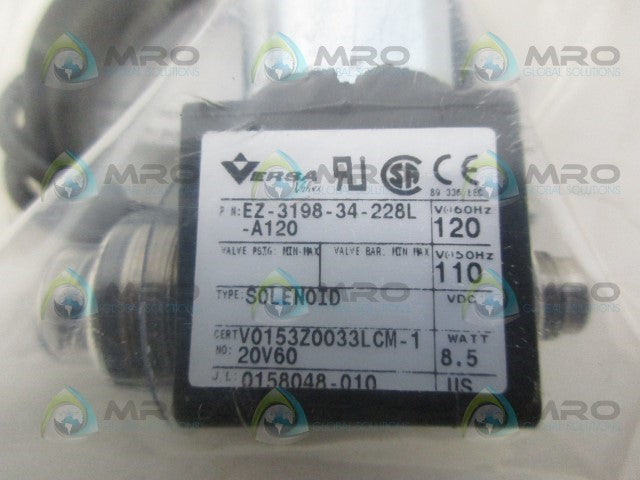 VERSA VALVE EZ-3198-34-228L-A120 SOLENOID OPERATOR *NEW IN BOX*