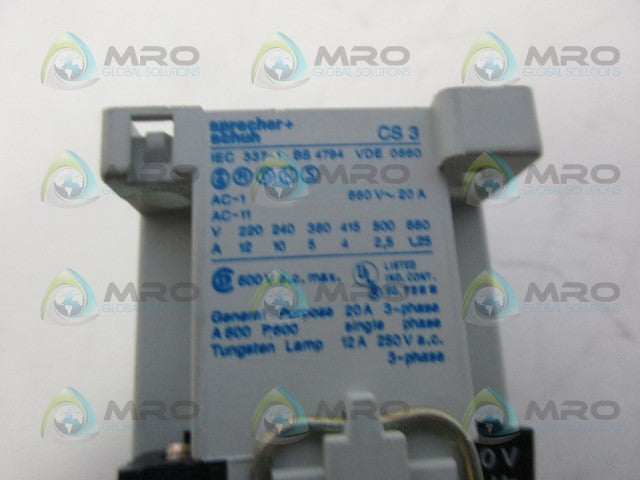 SPRECHER+SCHUH CS3 RELAY *NEW NO BOX*