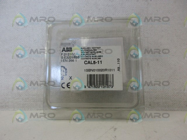ABB CAL5-11 1SBN010020R1011 AUXILARY CONTACT (PKG OF 2)*NEW IN ORIGINAL PACKAGE*