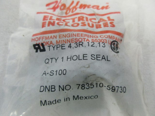 HOFFMAN A-S100 KNOCKOUT HOLE SEAL *NEW IN FACTORY BAG*
