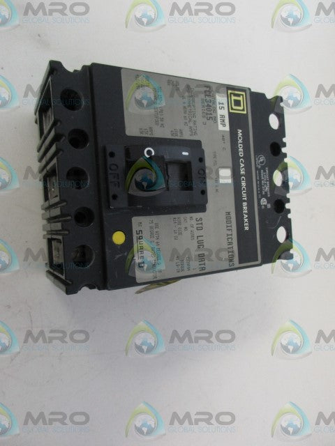 SQUARE D FCL34015 MOLDED CASE CIRCUIT BREAKER *NEW NO BOX*