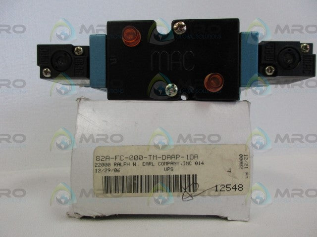 MAC 82A-FC-000-TM-DAAP-1DA SOLENOID VALVE *NEW IN BOX*