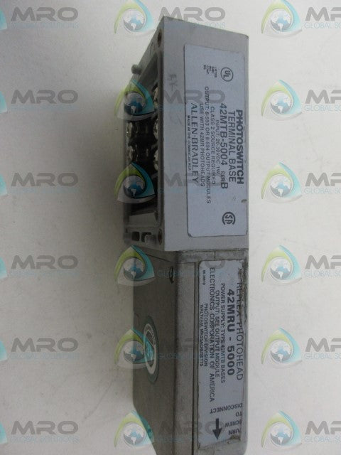 ALLEN BRADLEY 42MTB-5004 & 42MRU-5000 PHOTOHEAD W/ADPTOR PHOTOHEAD *USED*