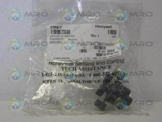 HONEYWELL 1TP8-7 SEALED OI SWITCH *NEW IN FACTORY BAG*