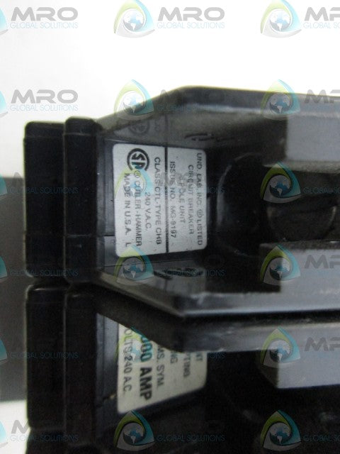 CUTLER HAMMER CHB340 40AMP 3POLE CIRCUIT BREAKER *USED*