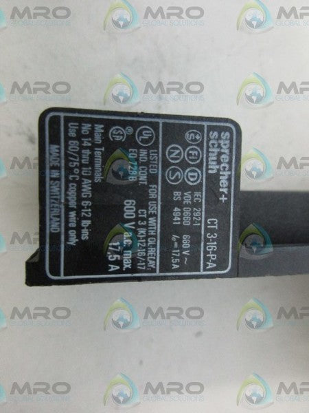 SPRECHER+SCHUH CT3-16-P-A *NEW NO BOX*