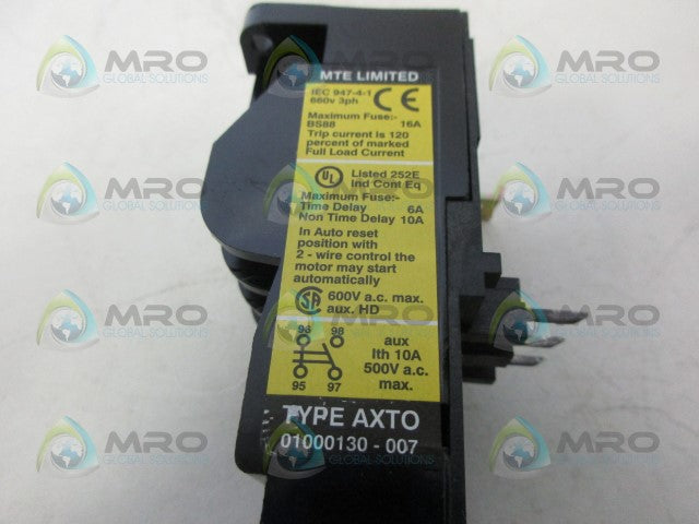 MTE 01.000130.007 OVERLOAD RELAY *NEW IN BOX*